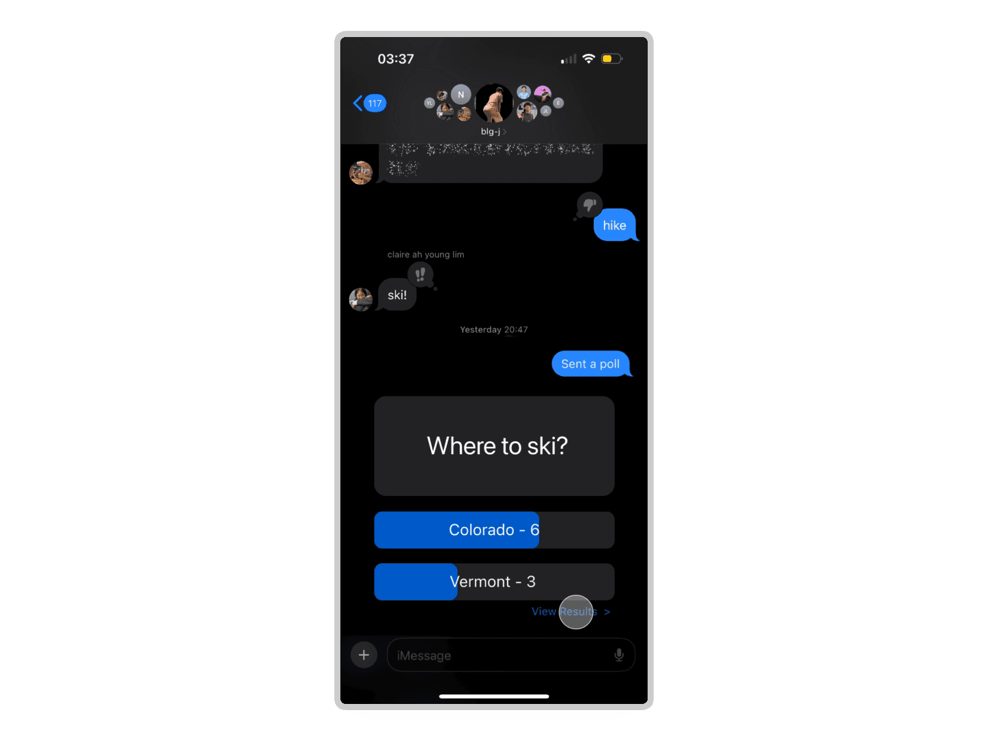 iMessage Polls Concept