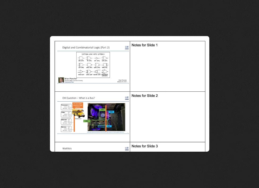 Slides PDF to Notes Converter