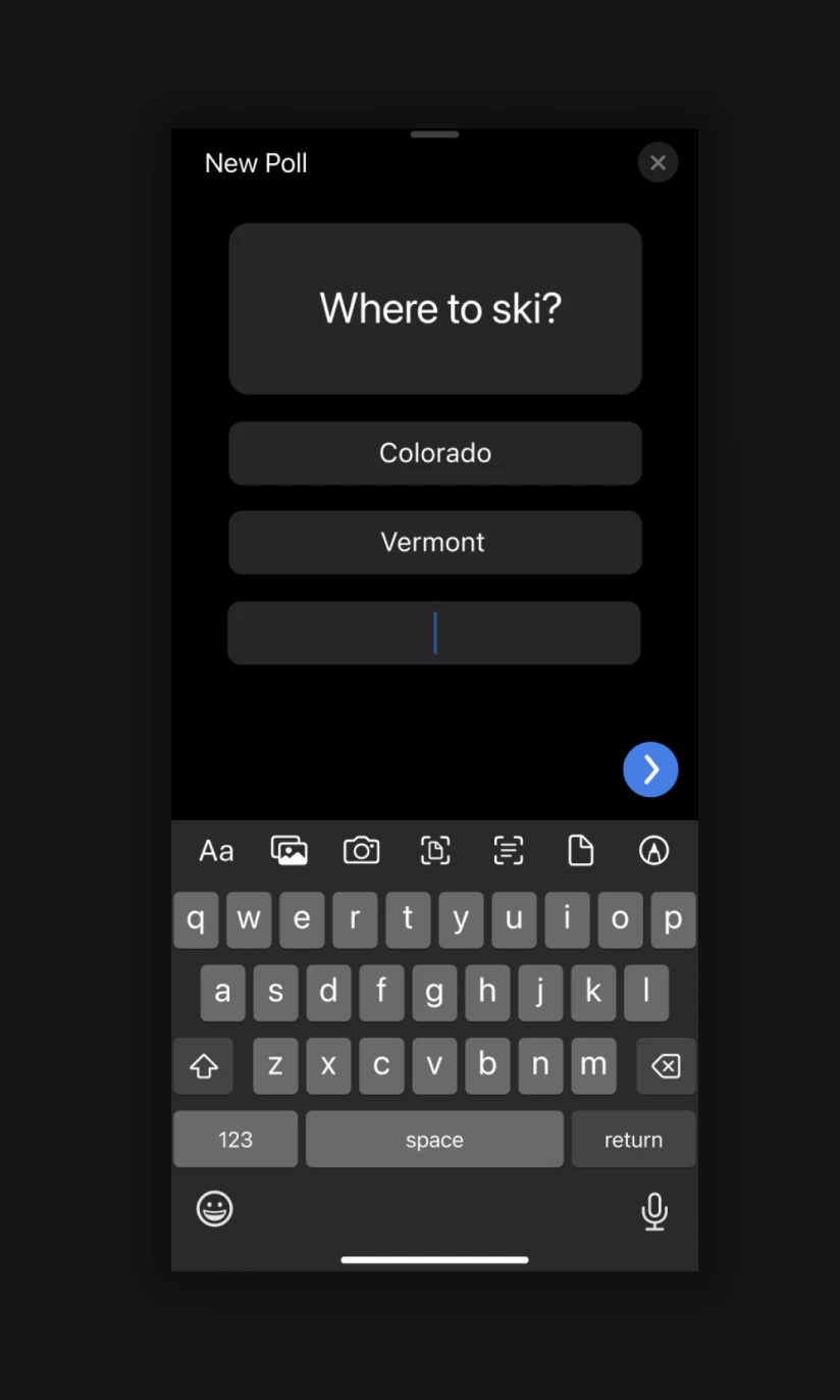 Intuitive Editing - Adding poll options